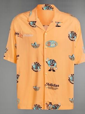 Adidas Originals ENJOY SUMMER RESORT Button-Up Dress Shirt Hawaii Men sz Lrg